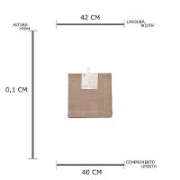 Conjunto Com 2 Guardanapos Ponto Ajour Taupe - 4