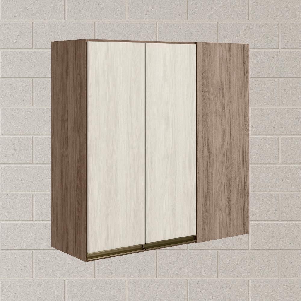 Armario Canto Reto 2 Portas Mdf 86 Cm Kali 12043 Carvalho Toq Bianco Toq Nicioli - 6