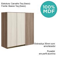 Armario Canto Reto 2 Portas Mdf 86 Cm Kali 12043 Carvalho Toq Bianco Toq Nicioli