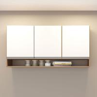 Armário Aéreo 3 Portas 120x60cm Sabrina Mdp Menu Móveis Branco Avelã - 1