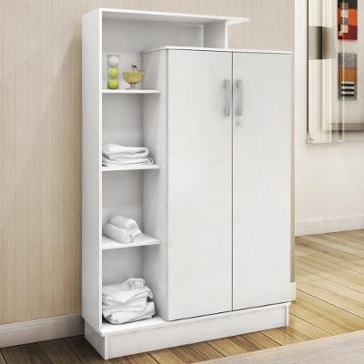 Armário Multiuso Sapateira 2 Portas Com Chave Elite Branco