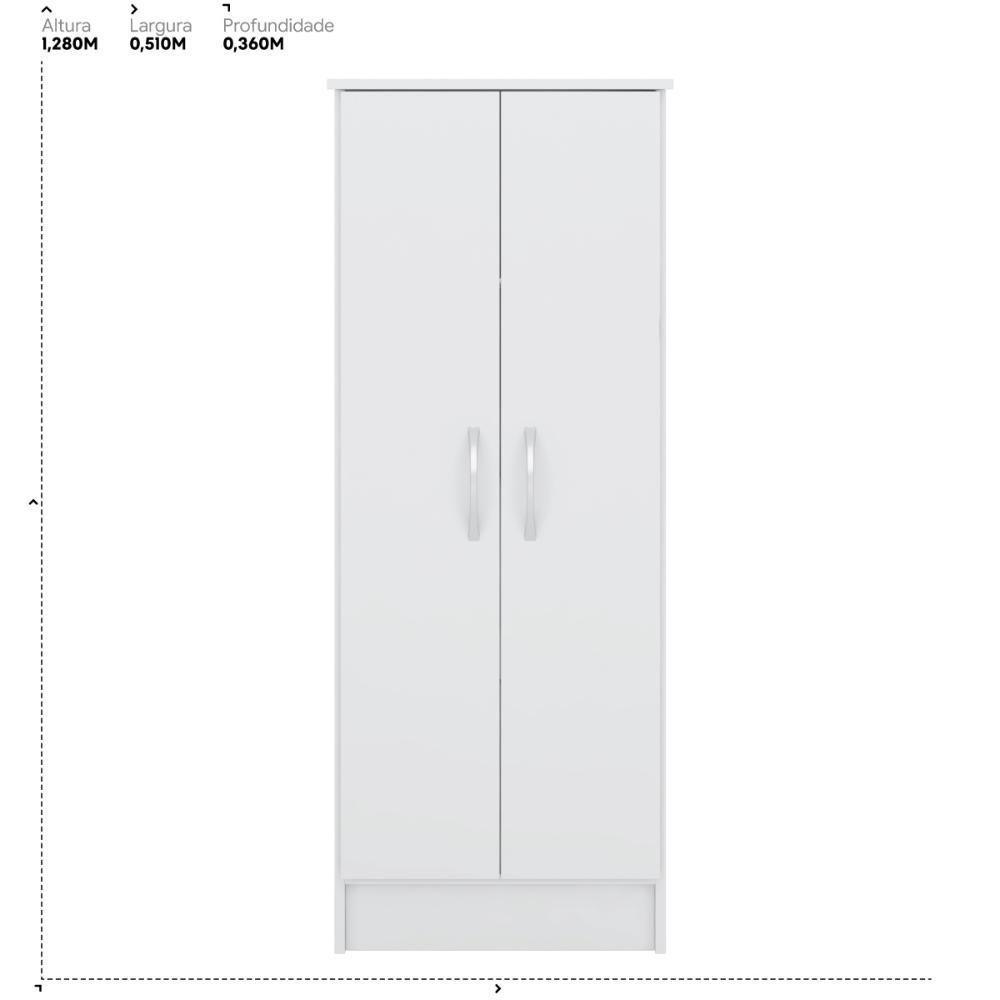 Armário Multiuso Sapateira 2 Portas Viena Branco - 3
