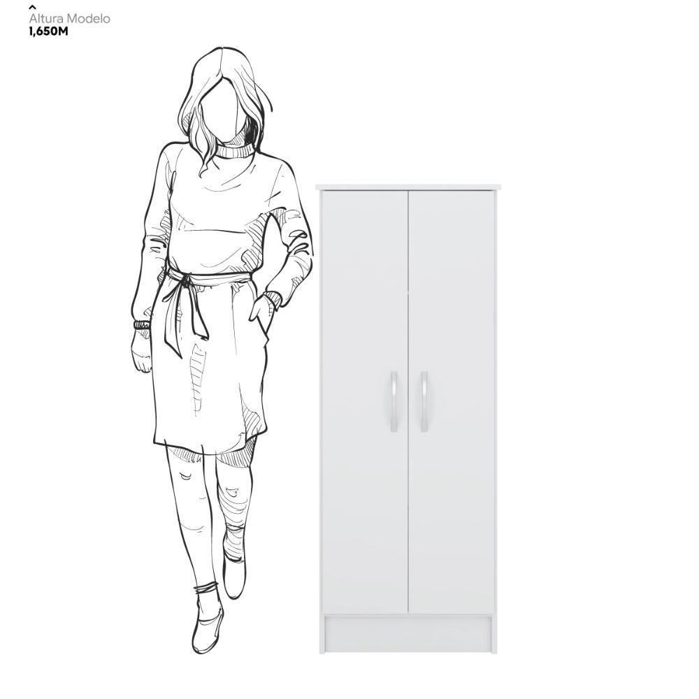 Armário Multiuso Sapateira 2 Portas Viena Branco - 5