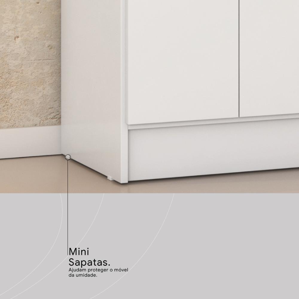 Armário Multiuso Sapateira 2 Portas Viena Branco - 7