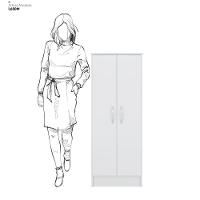 Armário Multiuso Sapateira 2 Portas Viena Branco - 5