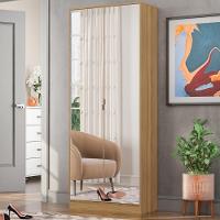 Armário Multiuso Sapateira 2 Portas Com Espelho E 1 Gaveta Grife Amêndola Touch - 1