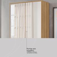 Armário Multiuso Sapateira 2 Portas Com Espelho E 1 Gaveta Grife Amêndola Touch - 7