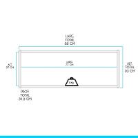 Nicho Aéreo De Cozinha Sabrina 80x30cm Mdp Avelã Menu Móveis Avelã - 3