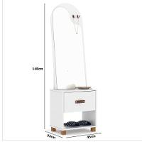 Toucador Organic Com Espelho 1 Gaveta E Nicho Ej Móveis Branco - 3