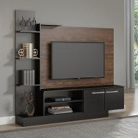 Estante Home Tv Cairo 50p 165x155cm Mdp Castanho Menu Móveis Castanho - 1