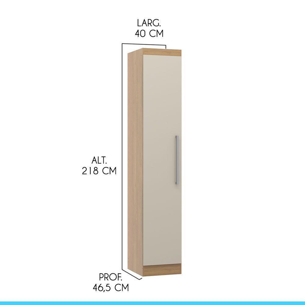 Armário Modulado Selene 1pt 40x218cm Mdp Menu Móveis Carvalho - 3