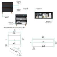Cozinha Modulada Com Torre Quente Sabrina 6pçs Menu Móveis Preto - 5
