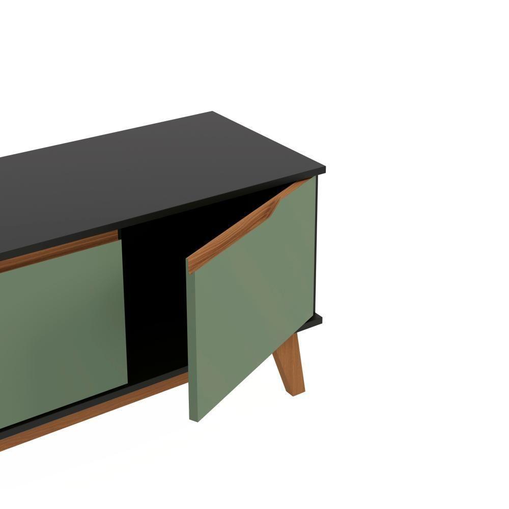 Rack Kappesberg 3 Portas Preto Fosco/verde Oliva 136cm - 8