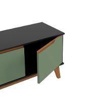 Rack Kappesberg 3 Portas Preto Fosco/verde Oliva 136cm - 8