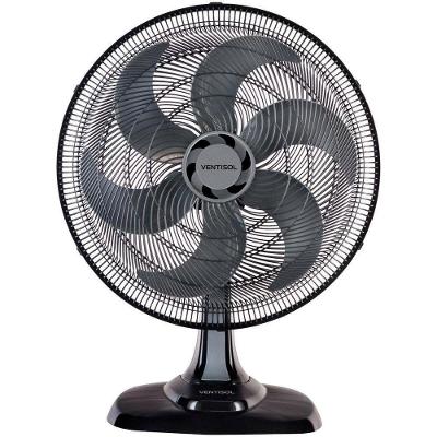 Ventilador de Mesa Oscilante Ventisol 50cm 6 Pás 3 Velocidades Turbo 6 Preto 220V