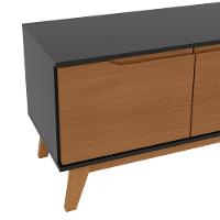 Rack Kappesberg 3 Portas Preto Fosco/canela 136cm - 6