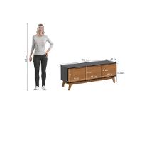 Rack Kappesberg 3 Portas Preto Fosco/canela 136cm - 10