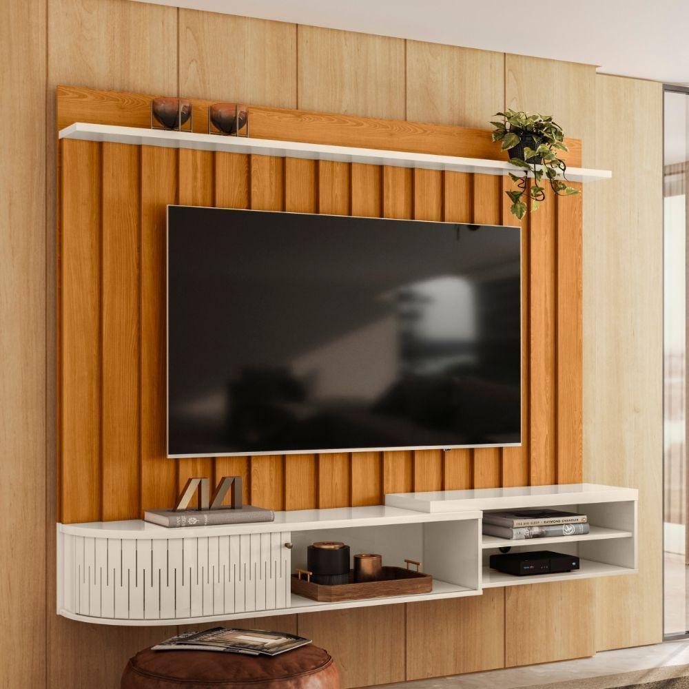 Painel Suspenso Tv 75 Polegadas ímola Cinamomo Off White Madetec - 5