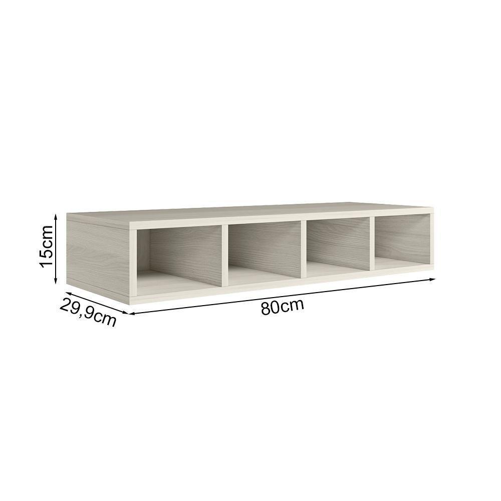 Aereo Nicho Garrafeiro Mdf 80 Cm Kali 16683 Bianco Toq Nicioli - 3