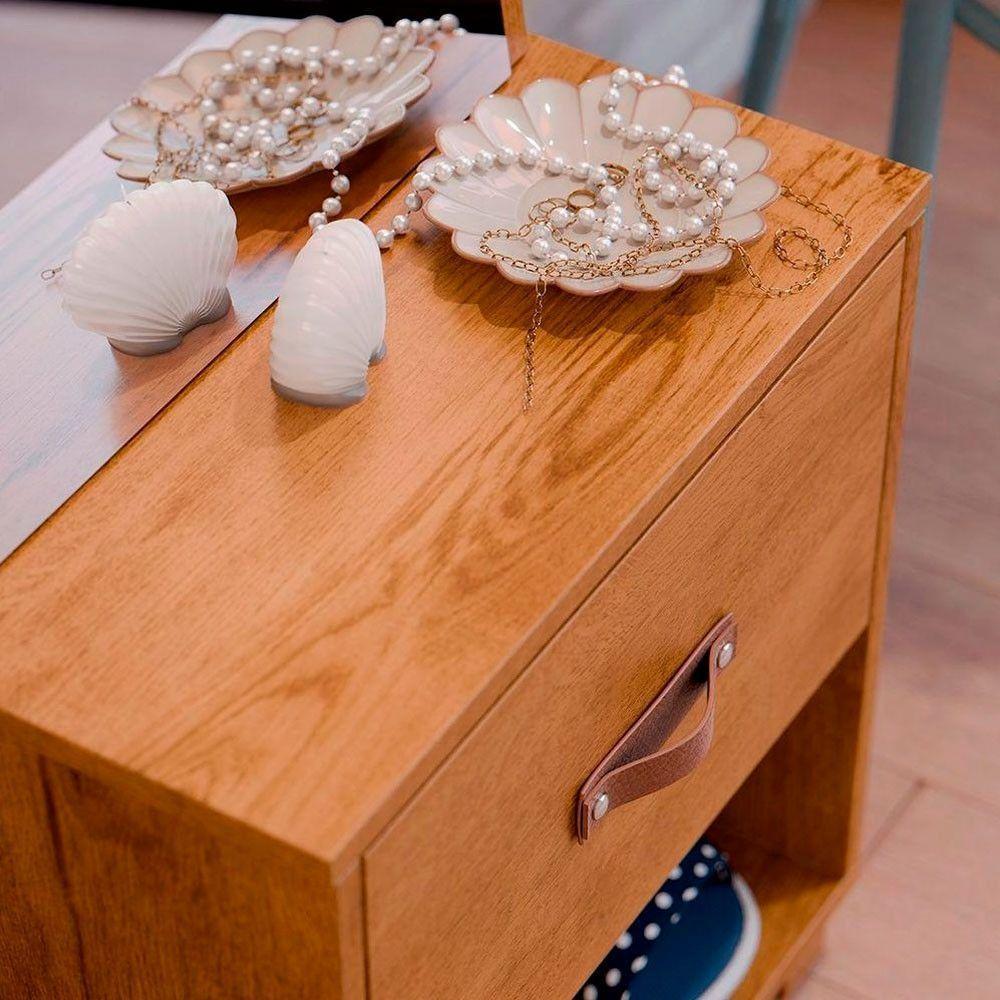 Toucador Organic Com Espelho 1 Gaveta E Nicho Ej Móveis Freijó - 2