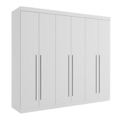 Guarda-roupa De Casal Uruguai 6 Portas Linhamobília Branco