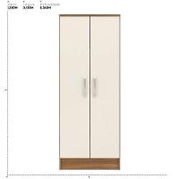 Armário Multiuso Sapateira 2 Portas Viena Amêndola Touch Off White - 2