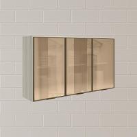 Armario Aereo 3 Portas Vidro Mdf 120 Cm Kali 1219763 Bianco Toq Nicioli - 2