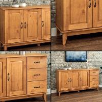 Buffet Aparador 3 Portas 3 Gav. 156 Cm E Cristaleira 2 Portas Bella Slim Carvalho Fosco - 2