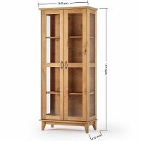 Buffet Aparador 3 Portas 3 Gav. 156 Cm E Cristaleira 2 Portas Bella Slim Carvalho Fosco - 5