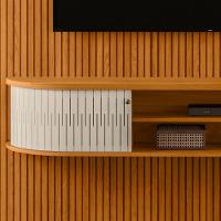 Painel Home Suspenso Tv 75 Polegadas New Bugatti Cinamomo Off White Madetec - 3