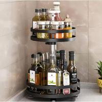 Prateleira Organizadora Rotativa 360° 2 Camadas Multiuso Para Cozinha - 2