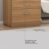 Kit Guarda Roupa Solteiro 3 Portas Wind Cômoda Astral Amêndola Touch Off White - 6