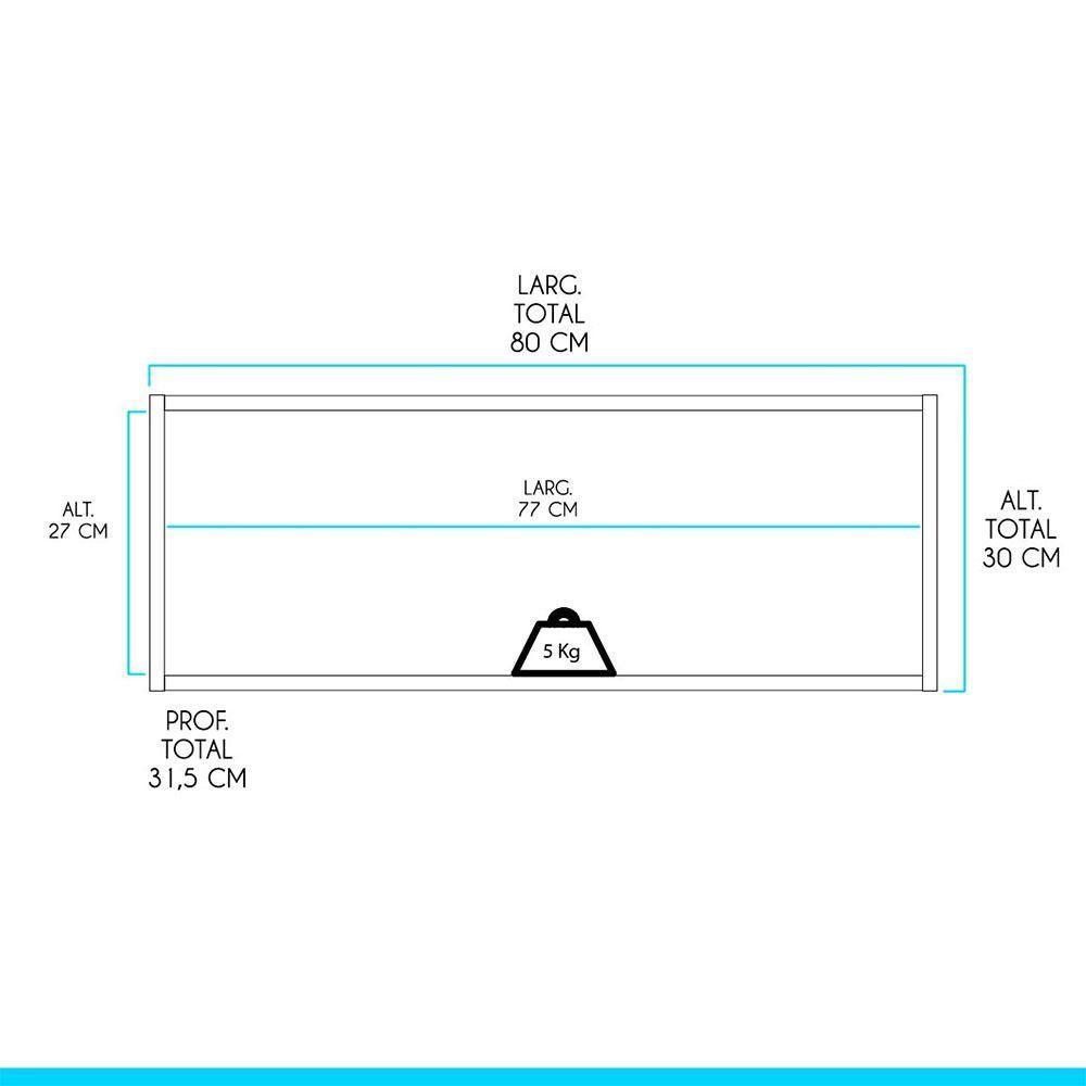 Nicho Multiuso Para Cozinha Sabrina Mdp Preto Menu Móveis Preto - 2