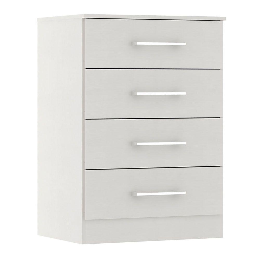 Cômoda Pequena Com 4 Gavetas 55x93cm Mdp Branco Menu Móveis Branco - 2