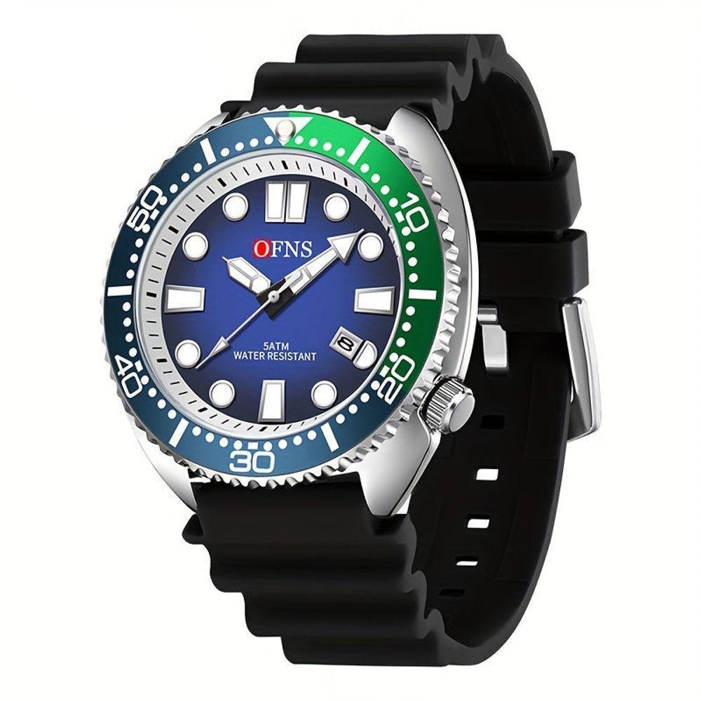 Relógio, Movimento Quartz, Display Redondo, Caixa De Liga De Zinco Círculo Azul (azul-verde) - 1