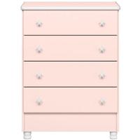 Cômoda Infantil 4 Gavetas Mdp Com Pés Doce Mel Rosa - 1
