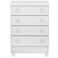 Cômoda Infantil 4 Gavetas Mdp Com Pés Doce Mel Branco - 1