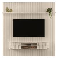 Painel Home Suspenso Tv 75 Polegadas New Bugatti Calacata Off White Madetec - 1