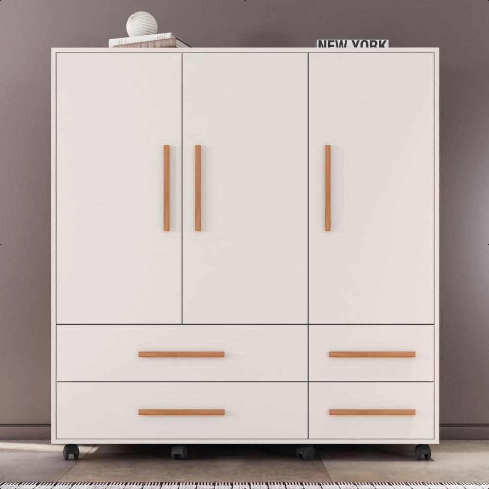 Cômoda 3 Portas 4 Gavetas Seth Branca Caemmun - 2