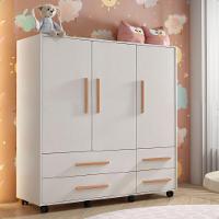 Cômoda 3 Portas 4 Gavetas Seth Branca Caemmun - 1