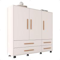 Cômoda 3 Portas 4 Gavetas Seth Branca Caemmun - 3