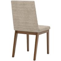 Kit 2 Cadeiras Estofadas Sala De Jantar Elena Suede Creme Henn - 6