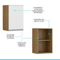 Armário Aéreo Sabrina 1 Porta 40x60cm Mdp Branco Menu Móveis Branco - 2