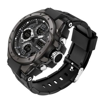 Relógio Esportivo Masculino - à Prova D'água 50m, Display Led Preto