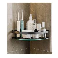 Kit 2 Prateleira L Metal Canto Organizador Multiuso Banheiro Box Sem Furar Parede