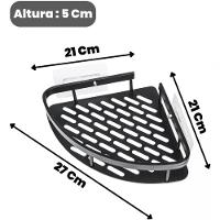 Kit 2 Prateleira L Metal Canto Organizador Multiuso Banheiro Box Sem Furar Parede - 5