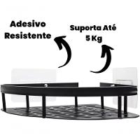 Kit 2 Prateleira L Metal Canto Organizador Multiuso Banheiro Box Sem Furar Parede - 6