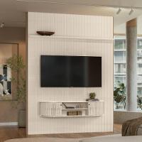 Painel Home Suspenso Tv 65 Polegadas New Monte Carlo Calacata Off White Madetec - 5