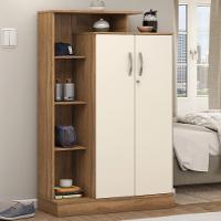 Armário Multiuso Sapateira 2 Portas Com Chave Elite Amêndola Touch Off White - 1