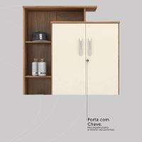 Armário Multiuso Sapateira 2 Portas Com Chave Elite Amêndola Touch Off White - 5